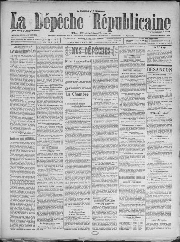 09/02/1924 - La Dépêche républicaine de Franche-Comté [Texte imprimé]