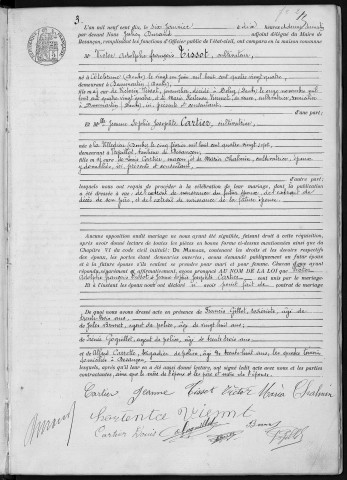 Registre des mariages, 1910