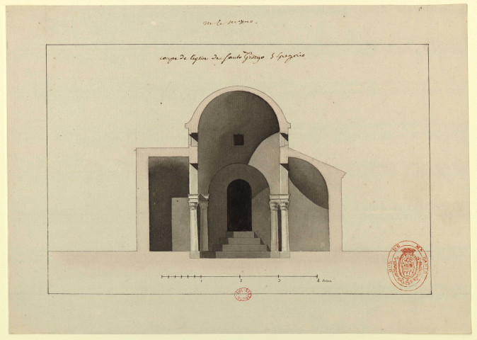 Rimini. Eglise de Saint-Grégoire [Dessin] : coupes , 1750/1799