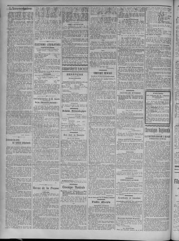 22/12/1908 - La Dépêche républicaine de Franche-Comté [Texte imprimé]