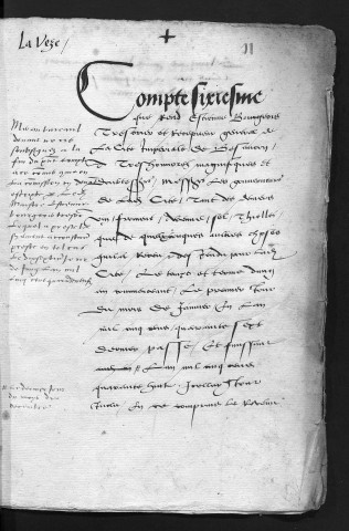 Comptes de la Ville de Besançon, recettes et dépenses, Compte de Estienne Bourgeois (1er janvier - 31 décembre 1548)