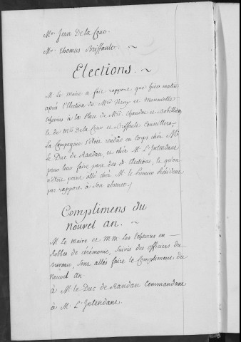 Registre des délibérations municipales 1er janvier - 31 décembre 1768