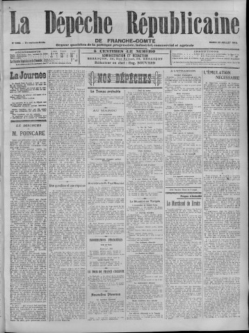 23/07/1912 - La Dépêche républicaine de Franche-Comté [Texte imprimé]