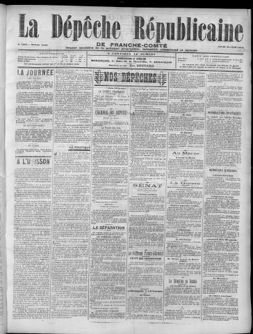 29/06/1905 - La Dépêche républicaine de Franche-Comté [Texte imprimé]