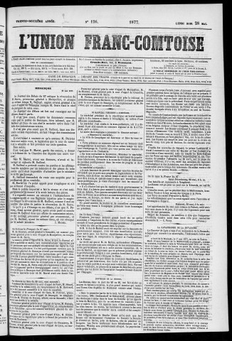 28/05/1877 - L'Union franc-comtoise [Texte imprimé]