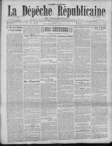30/05/1921 - La Dépêche républicaine de Franche-Comté [Texte imprimé]