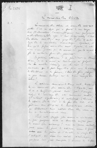 Ms 2898 - Tome I. Pierre-Joseph Proudhon. "Chronos, période révolutionnaire".