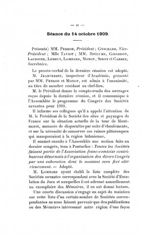 01/01/1910 - Mémoires de la Société d'émulation du Jura [Texte imprimé]