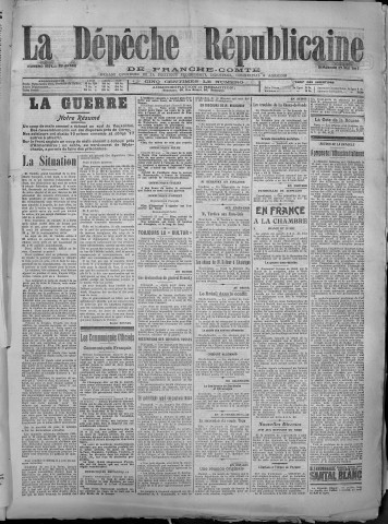 27/05/1917 - La Dépêche républicaine de Franche-Comté [Texte imprimé]