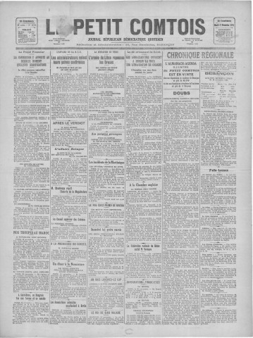 17/11/1925 - Le petit comtois [Texte imprimé] : journal républicain démocratique quotidien