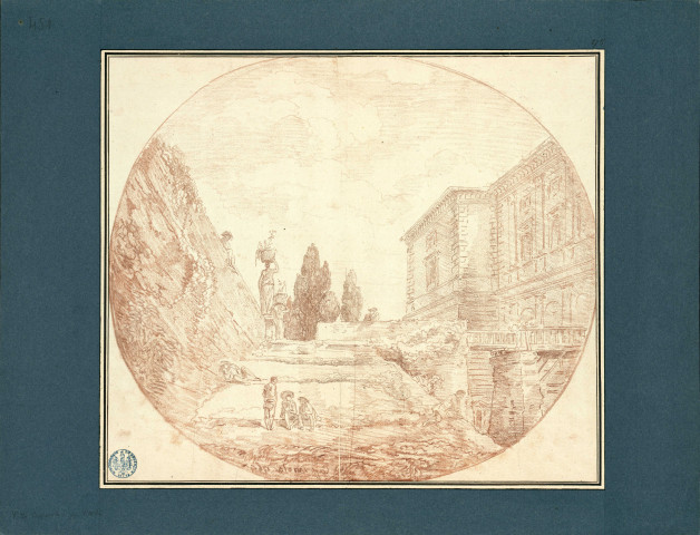 27 - Rampe conduisant au palais Farnèse à Caprarola / Hubert Robert , Caprarola, 1764