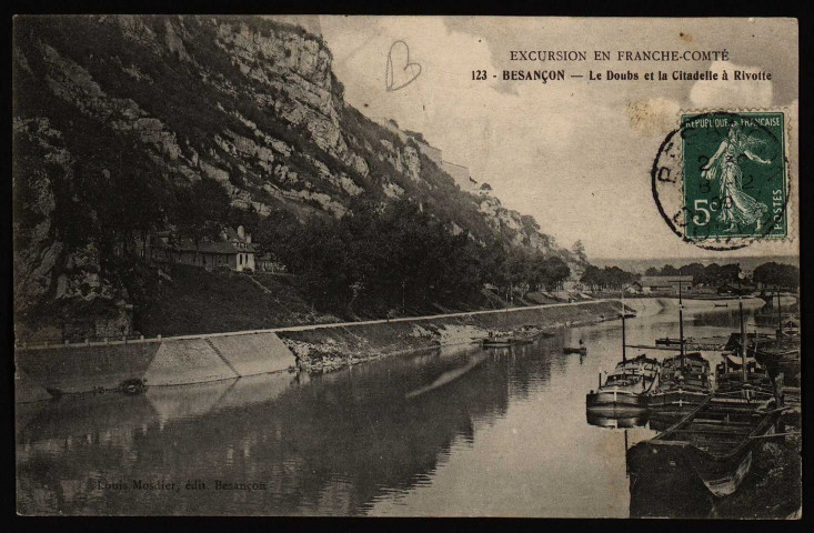 Besançon - Le Doubs et la Citadelle à Rivotte [image fixe] , Besançon : Louis Mosdier, édit. Besançon, 1900/1912