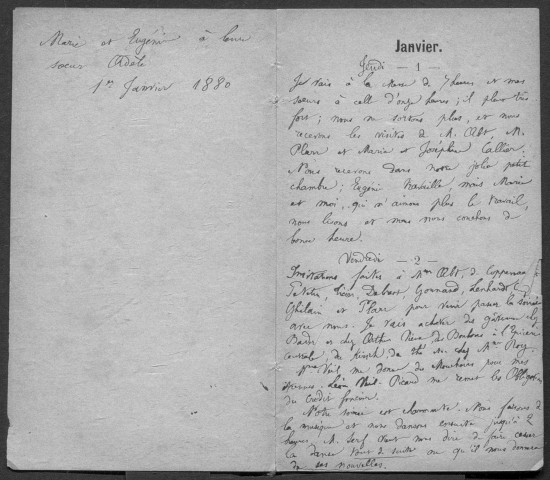 Ms Z 423 - Journal d'une bisontine. 1872-1880.