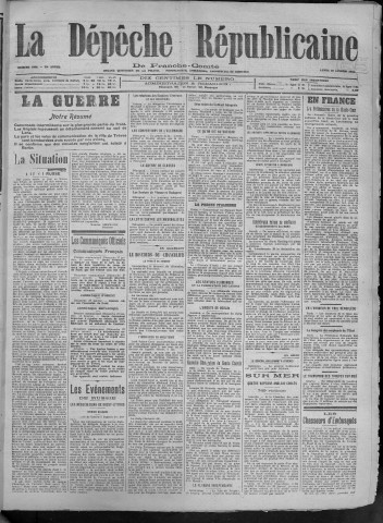 28/01/1918 - La Dépêche républicaine de Franche-Comté [Texte imprimé]