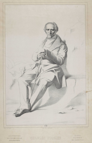 Charles Fourier [image fixe] / Lith. par P. L. Couturier  ; d'apr. la grav. de L. Calamatta ; peint par Gigoux , Paris, 1836
