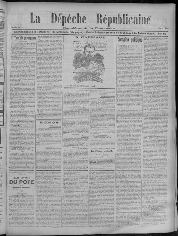 20/05/1906 - La Dépêche républicaine de Franche-Comté [Texte imprimé]