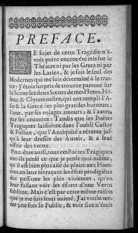 Les Tyndarides, tragédie. Par Mr. Danchet,...