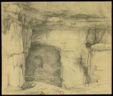Vue intérieure de la glacière de Chaux-les-Passavant [dessin] / Jean Gigoux , [S.l.] : [J. Gigoux], [1800-1900]