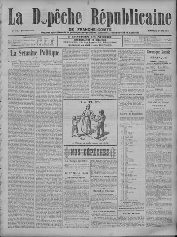 01/05/1910 - La Dépêche républicaine de Franche-Comté [Texte imprimé]