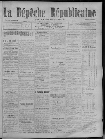 04/05/1906 - La Dépêche républicaine de Franche-Comté [Texte imprimé]