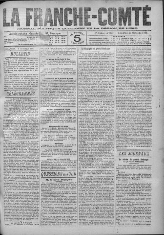 02/10/1891 - La Franche-Comté : journal politique de la région de l'Est
