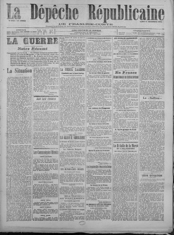 11/12/1916 - La Dépêche républicaine de Franche-Comté [Texte imprimé]