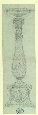 Lampadaire de style antique. Projet de décor de théâtre / Pierre-Adrien Pâris , [S.l.] : [P.-A. Pâris], [1700-1800]