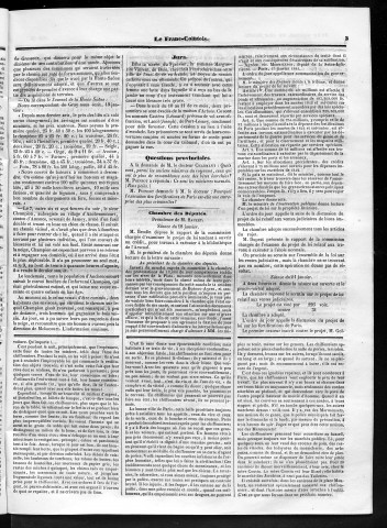 23/01/1841 - Le Franc-comtois - Journal de Besançon et des trois départements