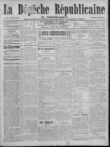 28/03/1913 - La Dépêche républicaine de Franche-Comté [Texte imprimé]