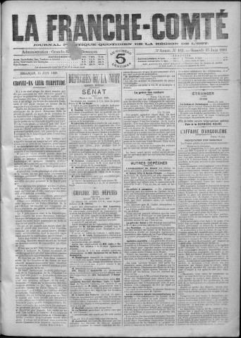 15/06/1889 - La Franche-Comté : journal politique de la région de l'Est