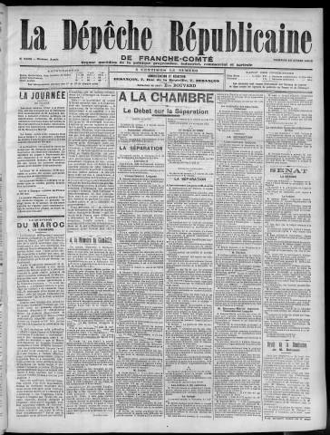 22/04/1905 - La Dépêche républicaine de Franche-Comté [Texte imprimé]