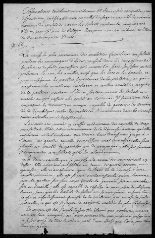 Ms Z 789 - Nicolas-François Rougnon. Lettre et rapport à la Convention nationale, 1793