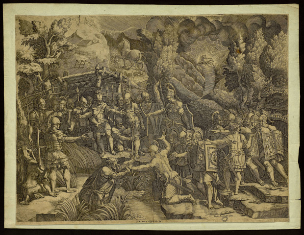 [Scène de la guerre de Troie] [image fixe] / Geor. Mant. ; Romea Antony Lafreri Fromis , Roma : Lafréry, 1532/1577