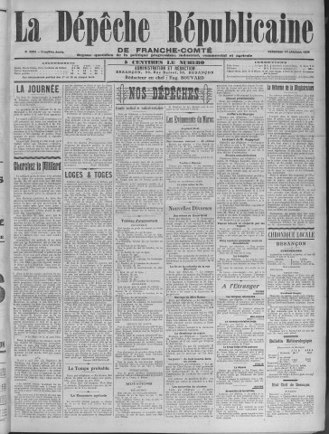 10/01/1908 - La Dépêche républicaine de Franche-Comté [Texte imprimé]