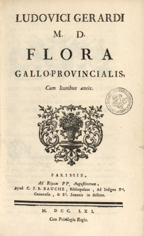 Ludovici Gerardi M. D. Flora gallo-provincialis, cum iconibus aeneis
