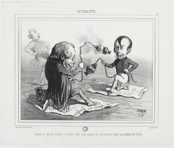 [Proudhon et Girardin] [image fixe] / Cham , Paris : chez Aubert Pl. de la Bourse ; Imp. Aubert & Cie, 1849