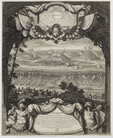 Besançon [image fixe] : [vue générale] / D. Marot sculp. , 1674/1752