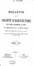 01/01/1933 - Bulletin de la Société d'agriculture, sciences et arts du département de la Haute-Saône [Texte imprimé]