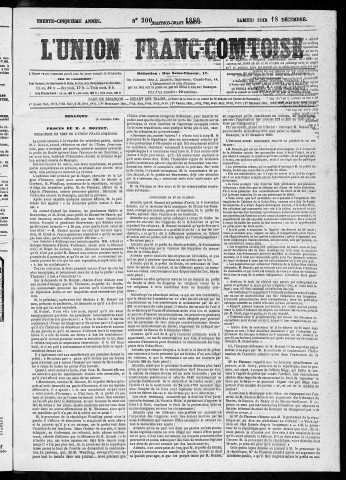 18/12/1880 - L'Union franc-comtoise [Texte imprimé]