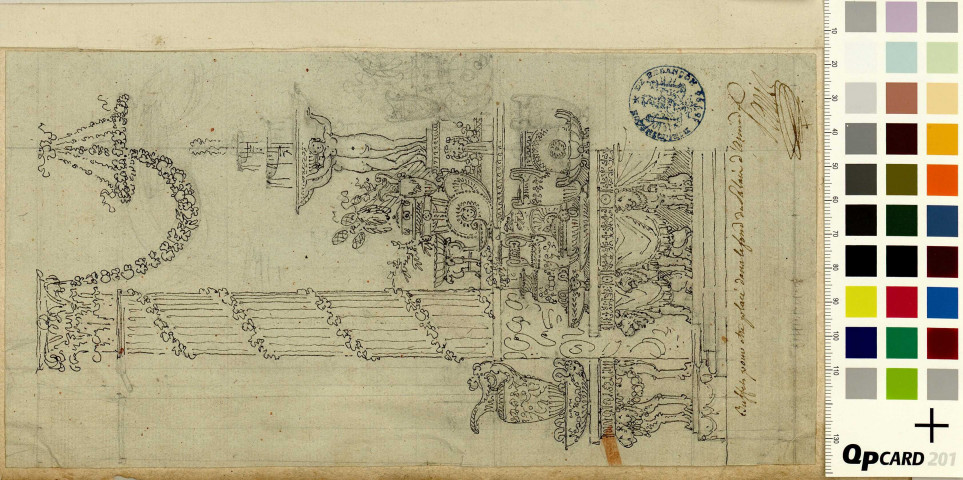 Buffet du palais d'Armide. Projet de décor de théâtre / Pierre-Adrien Pâris , [S.l.] : [P.-A. Pâris], [1700-1800]