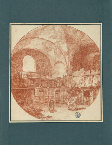 44 - Ecurie pratiquée dans les Thermes de Julien à Paris , [Paris], 1766