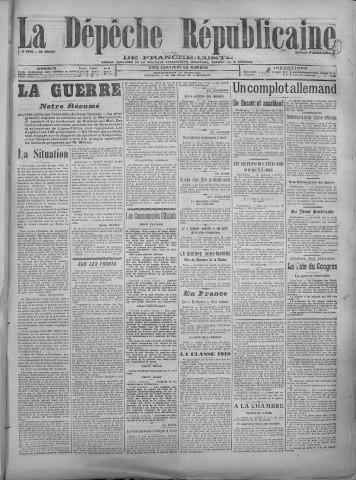 03/03/1917 - La Dépêche républicaine de Franche-Comté [Texte imprimé]