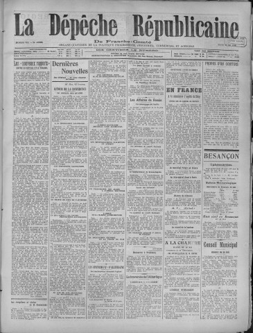 29/05/1919 - La Dépêche républicaine de Franche-Comté [Texte imprimé]