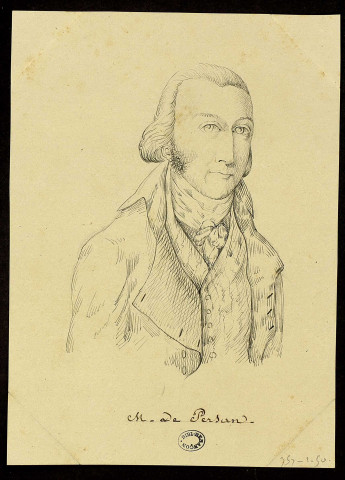 Pierre-Nicolas Casimir de Persan, historien de la ville de Dole. Buste légèrement tourné vers la droite, regardant de face , [S.l.] : [s.n.], [1800-1899]