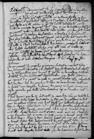 Ms Chiflet 196 - « Recueil de jurisprudence commencé le 1er janvier 1745 », par le conseiller, depuis premier président, François-Xavier Chiflet