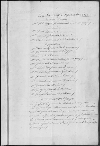 Registre des délibérations municipales 2 septembre 1713 - 31 décembre 1714