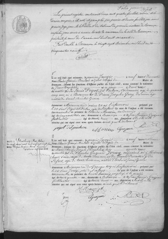 Registre des naissances, 1860
