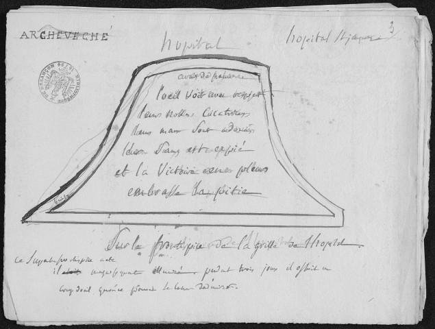 Ms Baverel 89 - Notes sur les décorations établies pour l'entrée du comte d'Artois à Besançon, par l'abbé J.-P. Baverel