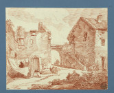 Personnages dans une cour de ferme , [Rome], [circa 1764]