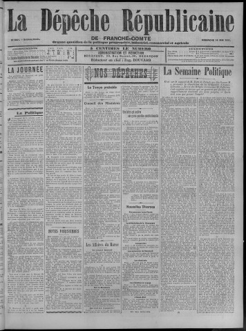 14/05/1911 - La Dépêche républicaine de Franche-Comté [Texte imprimé]
